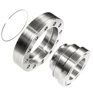 Flangia ad anello girevole con finitura seghettata a spirale Monel K500
